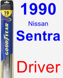 Driver Wiper Blade for 1990 Nissan Sentra - Hybrid