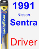 Driver Wiper Blade for 1991 Nissan Sentra - Hybrid