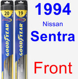 Front Wiper Blade Pack for 1994 Nissan Sentra - Hybrid