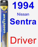 Driver Wiper Blade for 1994 Nissan Sentra - Hybrid