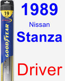 Driver Wiper Blade for 1989 Nissan Stanza - Hybrid