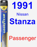 Passenger Wiper Blade for 1991 Nissan Stanza - Hybrid