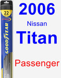 Passenger Wiper Blade for 2006 Nissan Titan - Hybrid