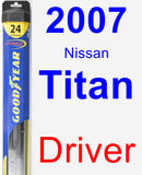 Driver Wiper Blade for 2007 Nissan Titan - Hybrid