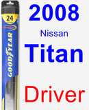 Driver Wiper Blade for 2008 Nissan Titan - Hybrid