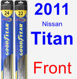 Front Wiper Blade Pack for 2011 Nissan Titan - Hybrid