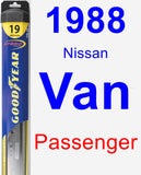 Passenger Wiper Blade for 1988 Nissan Van - Hybrid