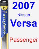 Passenger Wiper Blade for 2007 Nissan Versa - Hybrid