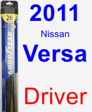 Driver Wiper Blade for 2011 Nissan Versa - Hybrid