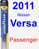 Passenger Wiper Blade for 2011 Nissan Versa - Hybrid