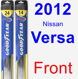 Front Wiper Blade Pack for 2012 Nissan Versa - Hybrid