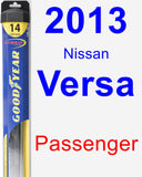 Passenger Wiper Blade for 2013 Nissan Versa - Hybrid