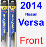 Front Wiper Blade Pack for 2014 Nissan Versa - Hybrid