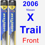 Front Wiper Blade Pack for 2006 Nissan X-Trail - Hybrid