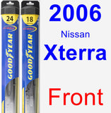 Front Wiper Blade Pack for 2006 Nissan Xterra - Hybrid