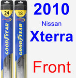 Front Wiper Blade Pack for 2010 Nissan Xterra - Hybrid