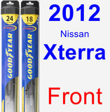 Front Wiper Blade Pack for 2012 Nissan Xterra - Hybrid