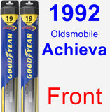 Front Wiper Blade Pack for 1992 Oldsmobile Achieva - Hybrid