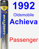 Passenger Wiper Blade for 1992 Oldsmobile Achieva - Hybrid