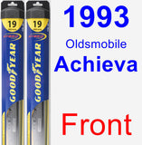 Front Wiper Blade Pack for 1993 Oldsmobile Achieva - Hybrid