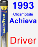 Driver Wiper Blade for 1993 Oldsmobile Achieva - Hybrid