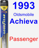 Passenger Wiper Blade for 1993 Oldsmobile Achieva - Hybrid