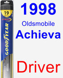 Driver Wiper Blade for 1998 Oldsmobile Achieva - Hybrid