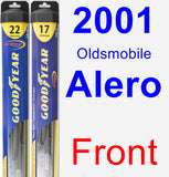 Front Wiper Blade Pack for 2001 Oldsmobile Alero - Hybrid