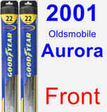 Front Wiper Blade Pack for 2001 Oldsmobile Aurora - Hybrid