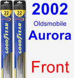 Front Wiper Blade Pack for 2002 Oldsmobile Aurora - Hybrid