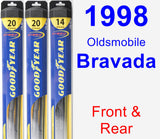 Front & Rear Wiper Blade Pack for 1998 Oldsmobile Bravada - Hybrid