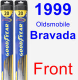 Front Wiper Blade Pack for 1999 Oldsmobile Bravada - Hybrid