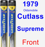 Front Wiper Blade Pack for 1979 Oldsmobile Cutlass Supreme - Hybrid