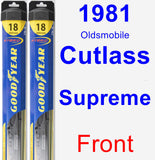 Front Wiper Blade Pack for 1981 Oldsmobile Cutlass Supreme - Hybrid