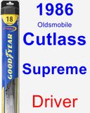 Driver Wiper Blade for 1986 Oldsmobile Cutlass Supreme - Hybrid