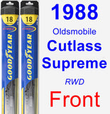 Front Wiper Blade Pack for 1988 Oldsmobile Cutlass Supreme - Hybrid