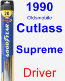 Driver Wiper Blade for 1990 Oldsmobile Cutlass Supreme - Hybrid