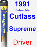 Driver Wiper Blade for 1991 Oldsmobile Cutlass Supreme - Hybrid