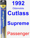 Passenger Wiper Blade for 1992 Oldsmobile Cutlass Supreme - Hybrid