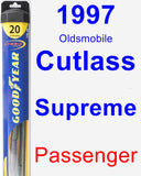 Passenger Wiper Blade for 1997 Oldsmobile Cutlass Supreme - Hybrid