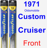 Front Wiper Blade Pack for 1971 Oldsmobile Custom Cruiser - Hybrid