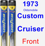 Front Wiper Blade Pack for 1973 Oldsmobile Custom Cruiser - Hybrid