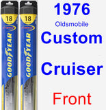 Front Wiper Blade Pack for 1976 Oldsmobile Custom Cruiser - Hybrid