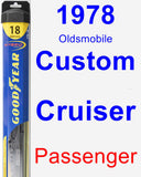 Passenger Wiper Blade for 1978 Oldsmobile Custom Cruiser - Hybrid