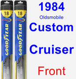 Front Wiper Blade Pack for 1984 Oldsmobile Custom Cruiser - Hybrid