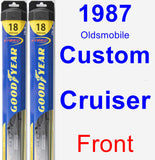 Front Wiper Blade Pack for 1987 Oldsmobile Custom Cruiser - Hybrid