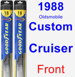 Front Wiper Blade Pack for 1988 Oldsmobile Custom Cruiser - Hybrid