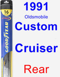 Rear Wiper Blade for 1991 Oldsmobile Custom Cruiser - Hybrid