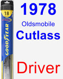 Driver Wiper Blade for 1978 Oldsmobile Cutlass - Hybrid