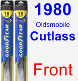 Front Wiper Blade Pack for 1980 Oldsmobile Cutlass - Hybrid